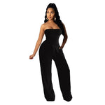 Sexy Wide Leg Tube Top Jumpsuits