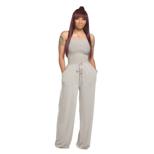 Sexy Wide Leg Tube Top Jumpsuits