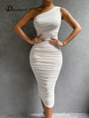 White One Shoulder Dress