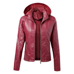  Winter PU Leather Coat 