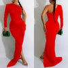 One-shoulder Ruched Long Dresses