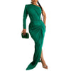 One-shoulder Ruched Long Dresses