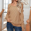 off shoulder long-sleeve twisted sweater