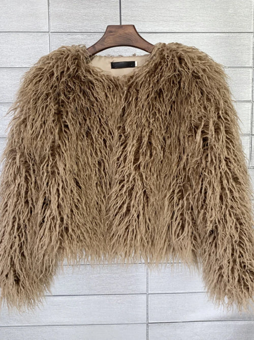 Women Faux Fur High Quality Fluffy Short Coat