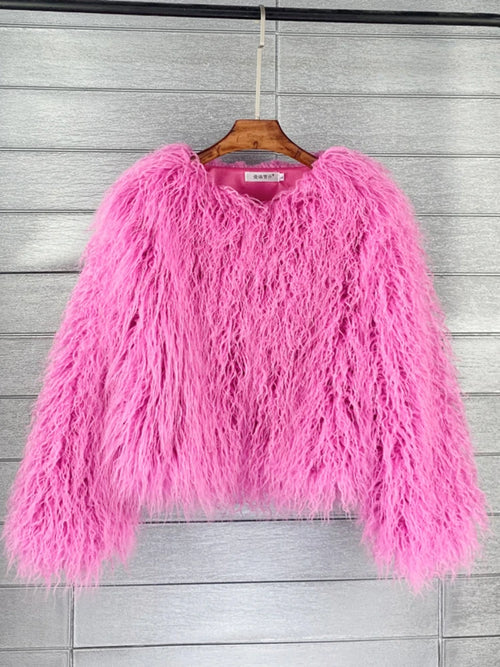 Women Faux Fur High Quality Fluffy Short Coat