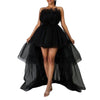 Women's High Low Tulle Off Shoulder Strapless Dress