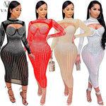 Women Sexy Style Long Sleeve Dresses