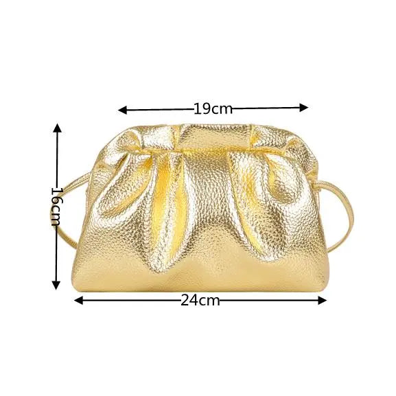 Luxurious Gold Cloud Leather Bags