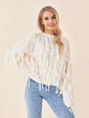 Tassel Loose Women Fashion Long Sleeve O-neck Sweater