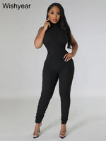 Stretch Pencil Pants Jumpsuits