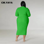  Women Long Sleeve Elastic Bodycon Midi Dress