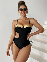 New Black Sling Sexy One Piece Swimsuit