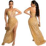 Women Elegant Sleeveless Sequin Sexy Dresses