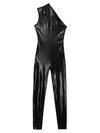 Shiny Metallic One Shoulder Sleeveless Jumpsuits