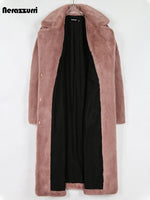 Women Long Thick Warm Soft Colored Winter Coat