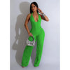 Women's One Pieces Halter Back Jumpsuits