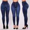 New High Waist Plus Size Fashion Stretch Denim Pencil Jeans