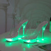 Women Light Up Glowing  Luminous Clear  Platform  LED High Heel Transparent   Shoes