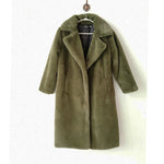 New Women Winter Warm Faux Fur  Turn Down Collar  Warm Coats