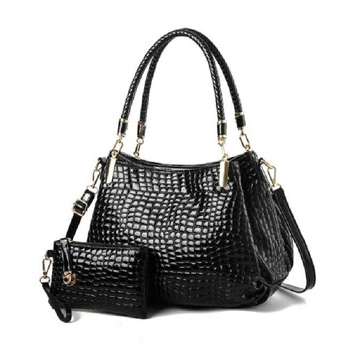 2Pcs Women Luxury Zip Shoulder Bags