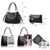 2Pcs Women Luxury Zip Shoulder Bags