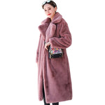 New Women Winter Warm Faux Fur  Turn Down Collar  Warm Coats