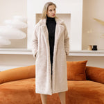 Women Faux Fur Warm Slim Long Mink Winter Coats