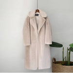 New Women Winter Warm Faux Fur  Turn Down Collar  Warm Coats