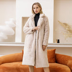 Women Faux Fur Warm Slim Long Mink Winter Coats