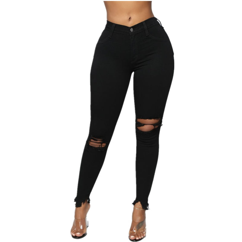 Women’s  Ripped  Slim Denim  Casual Skinny Pencil Pants