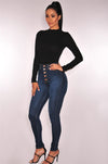 New High Waist Plus Size Fashion Stretch Denim Pencil Jeans