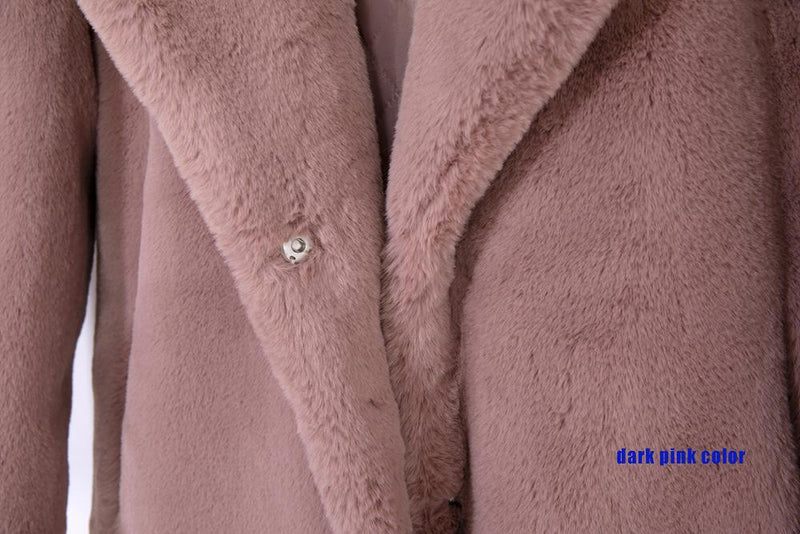 New Women Winter Warm Faux Fur  Turn Down Collar  Warm Coats