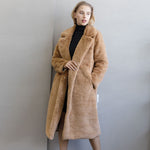 Women Faux Fur Warm Slim Long Mink Winter Coats