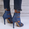 Women’s Zipper New Fashion Summer High Heels Sexy Peep Toe Shoes