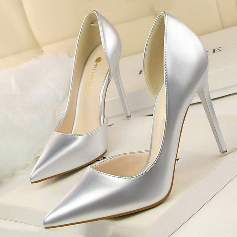 Women’s  Patent Leather 2022  Sexy Party   High Heels Shoes