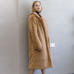 Women Faux Fur Warm Slim Long Mink Winter Coats