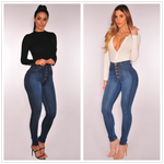 New High Waist Plus Size Fashion Stretch Denim Pencil Jeans